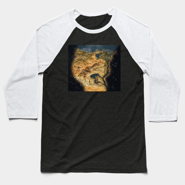 Assassin's Creed: Origins Map Baseball T-Shirt by Pliax Lab